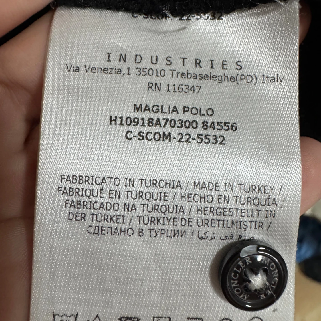 Svart pikétröja från Moncler - 3