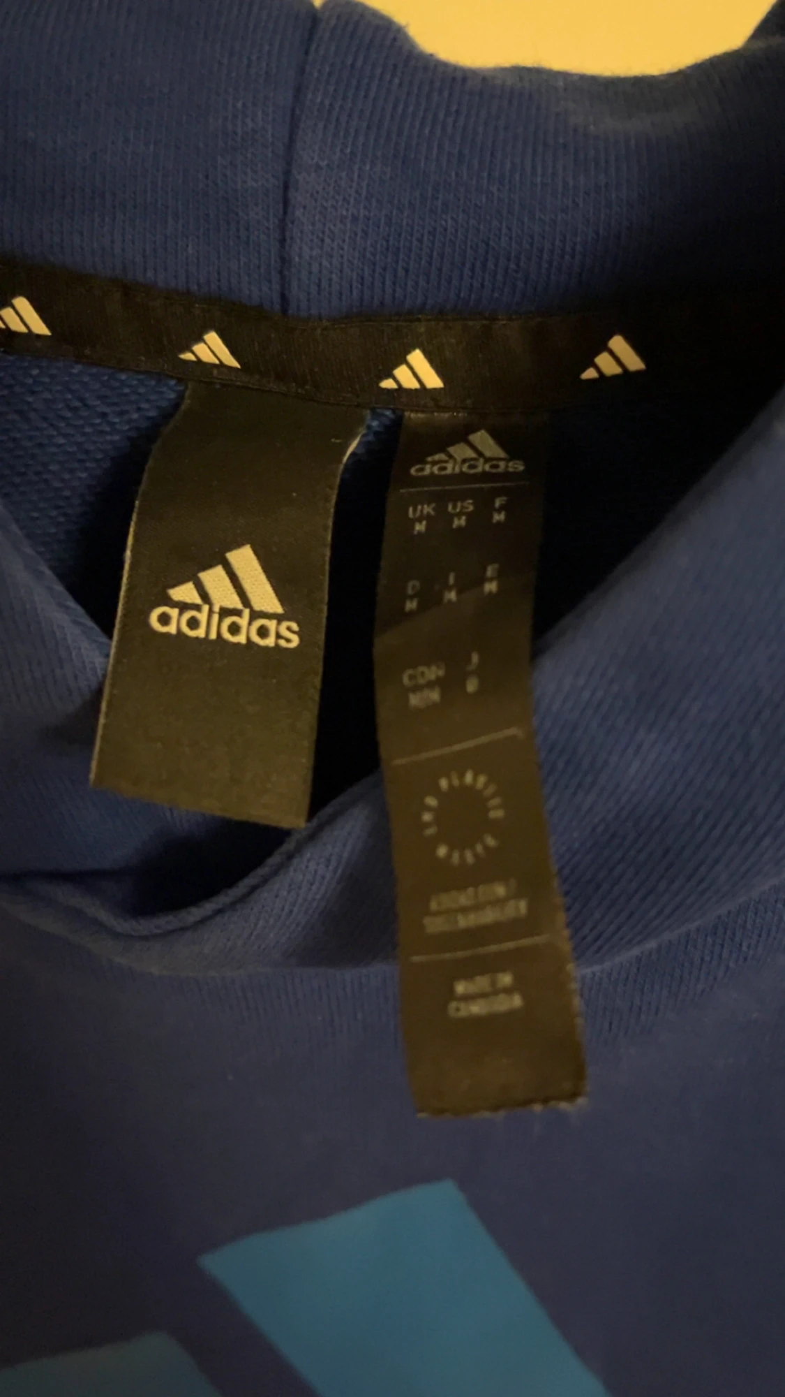 Blå hoodie från Adidas med logga - 1