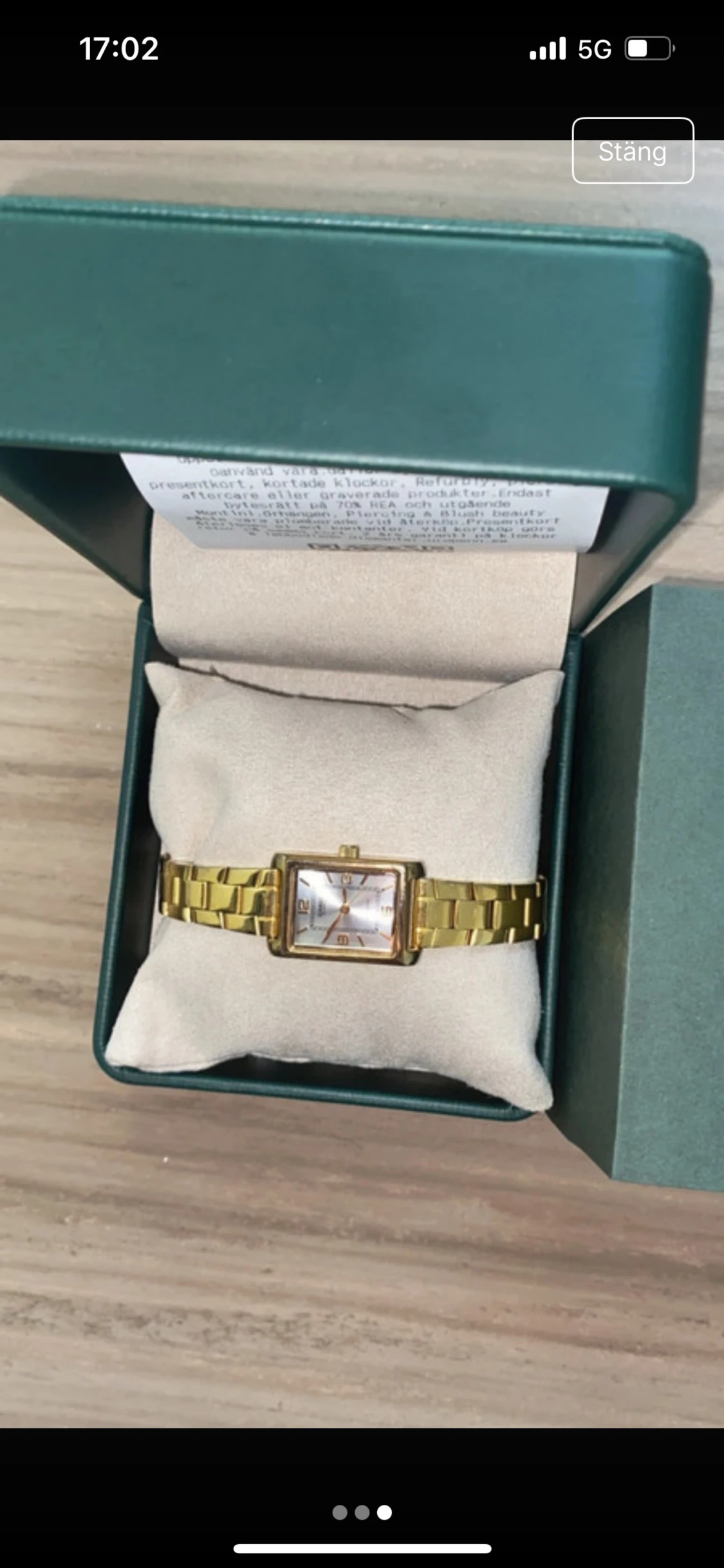 Casio guldfärgad fyrkantig klocka - 1