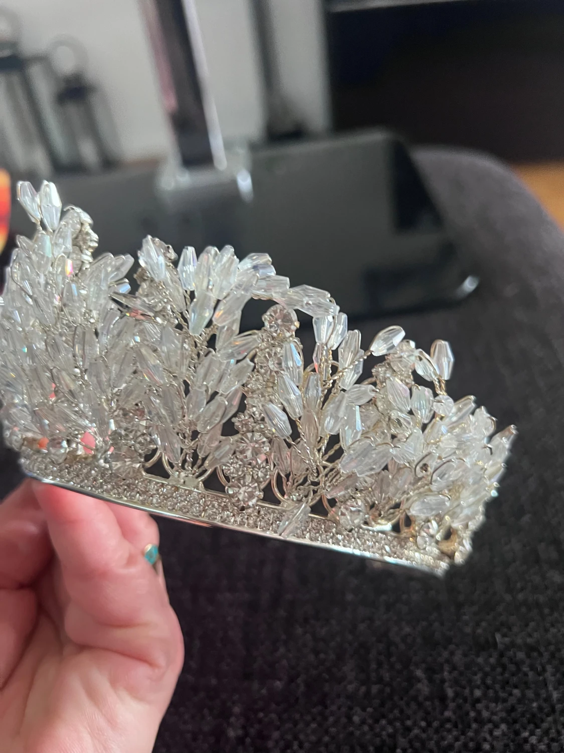 Glittrigt diadem med kristaller - 4