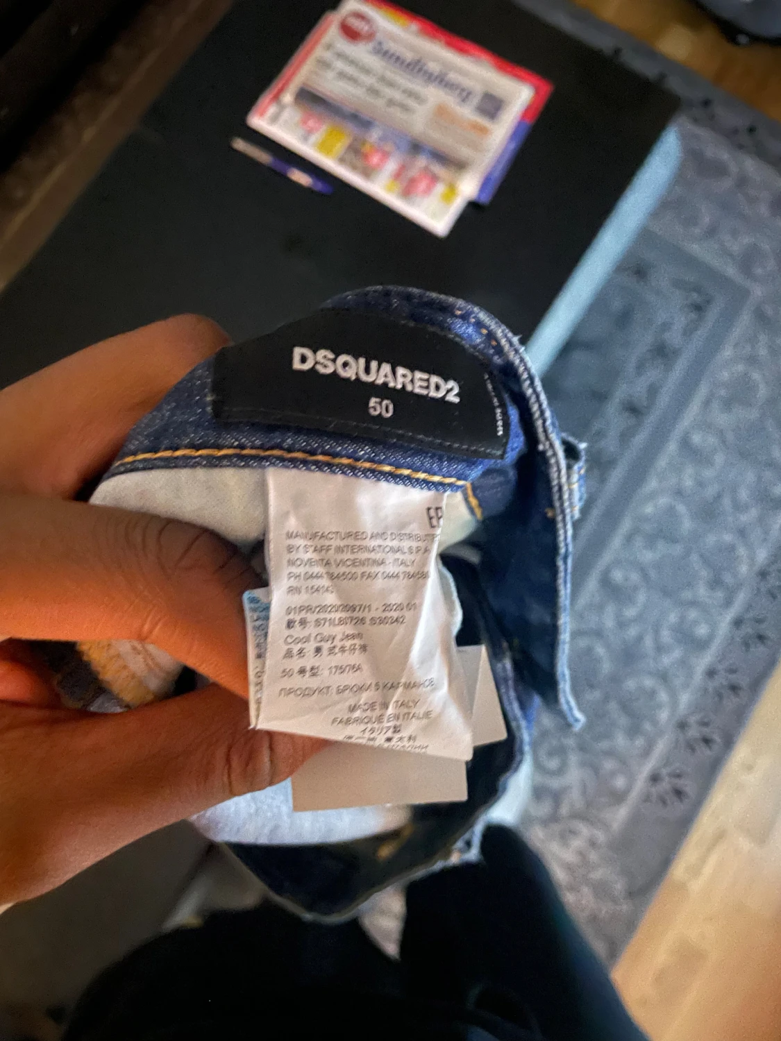 Blå DSQUARED2 jeans med färgstänk - 4