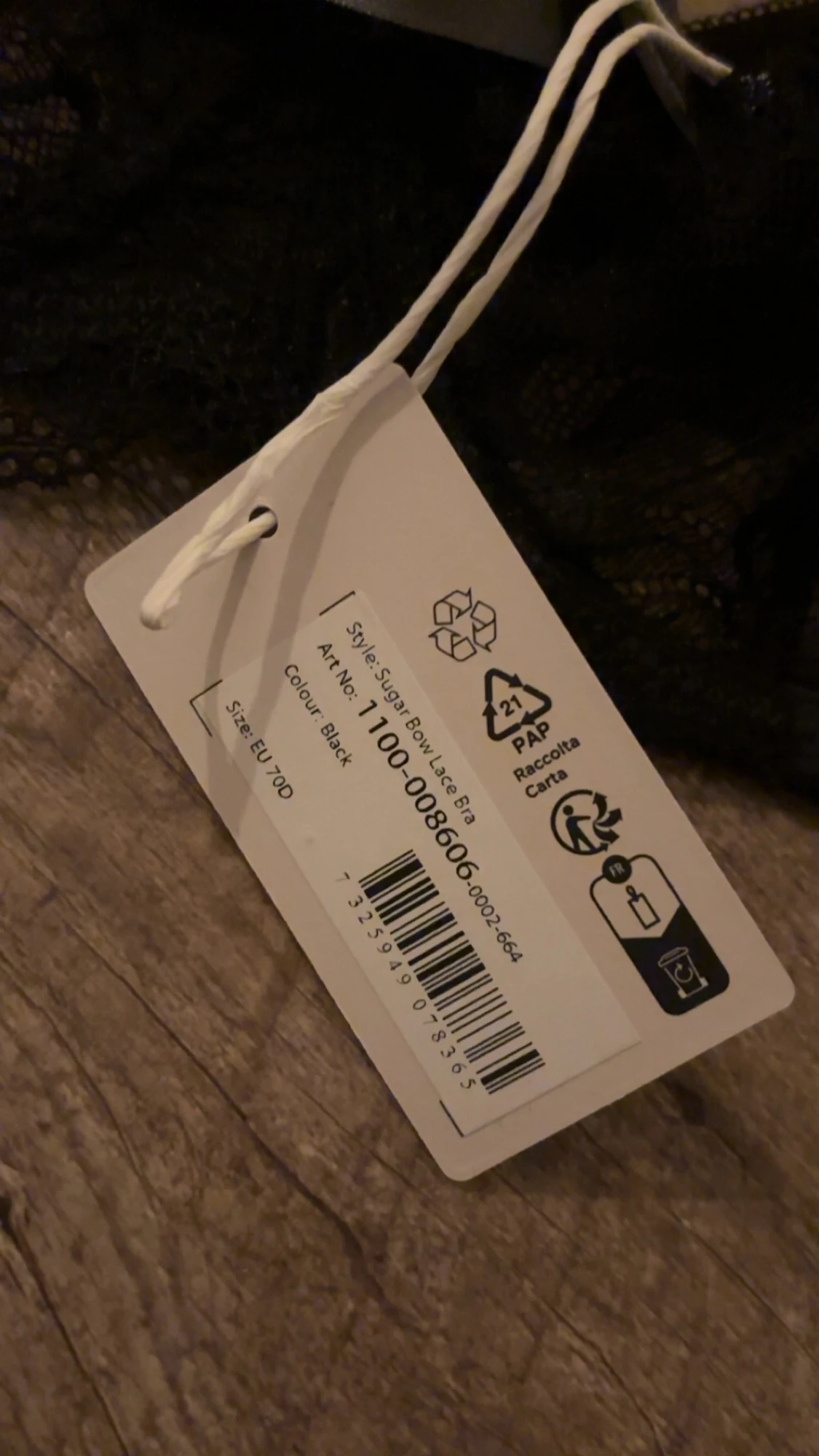 Svart spets bh Sugar Bow - 3