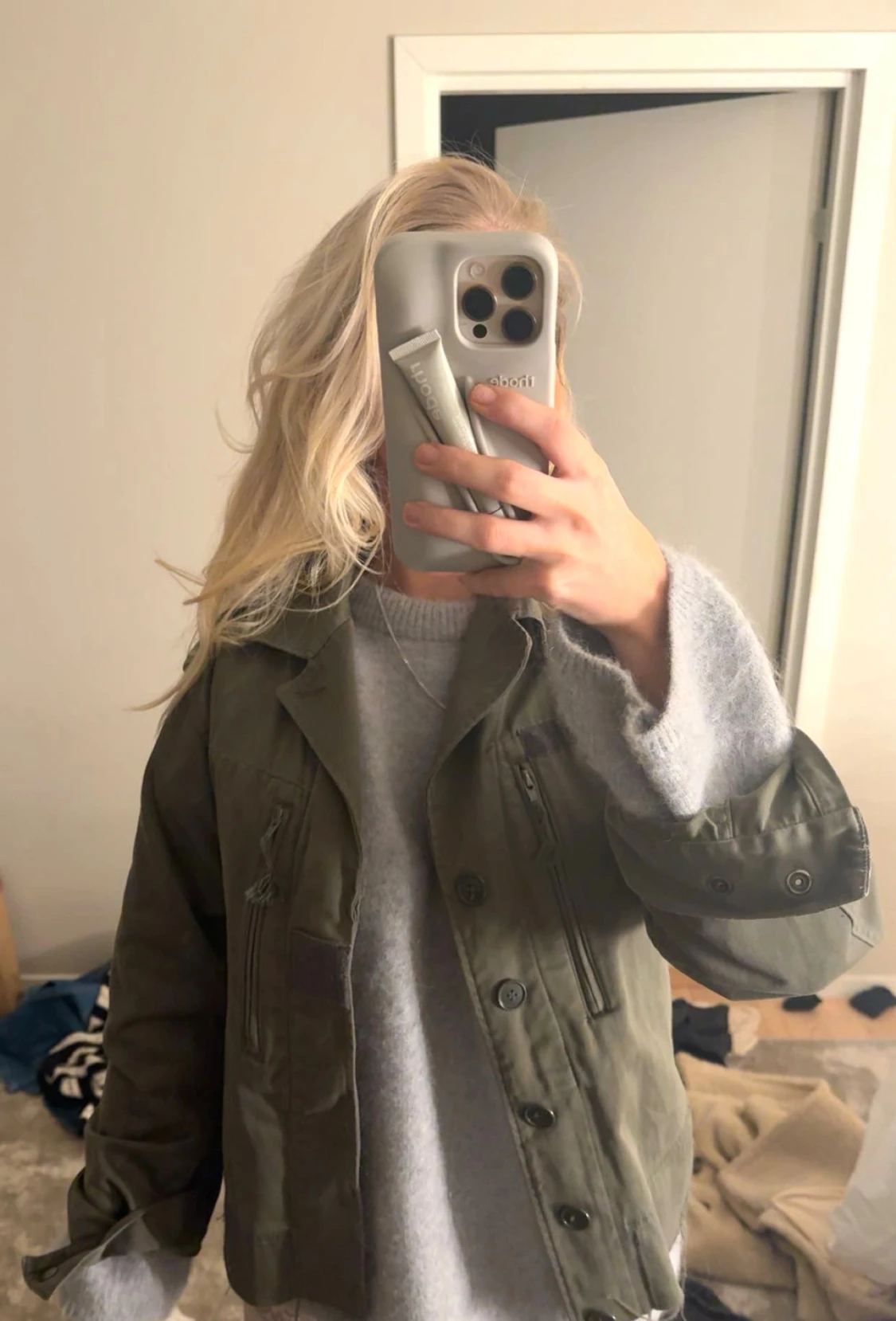 Army Girl grön overshirt med tryck