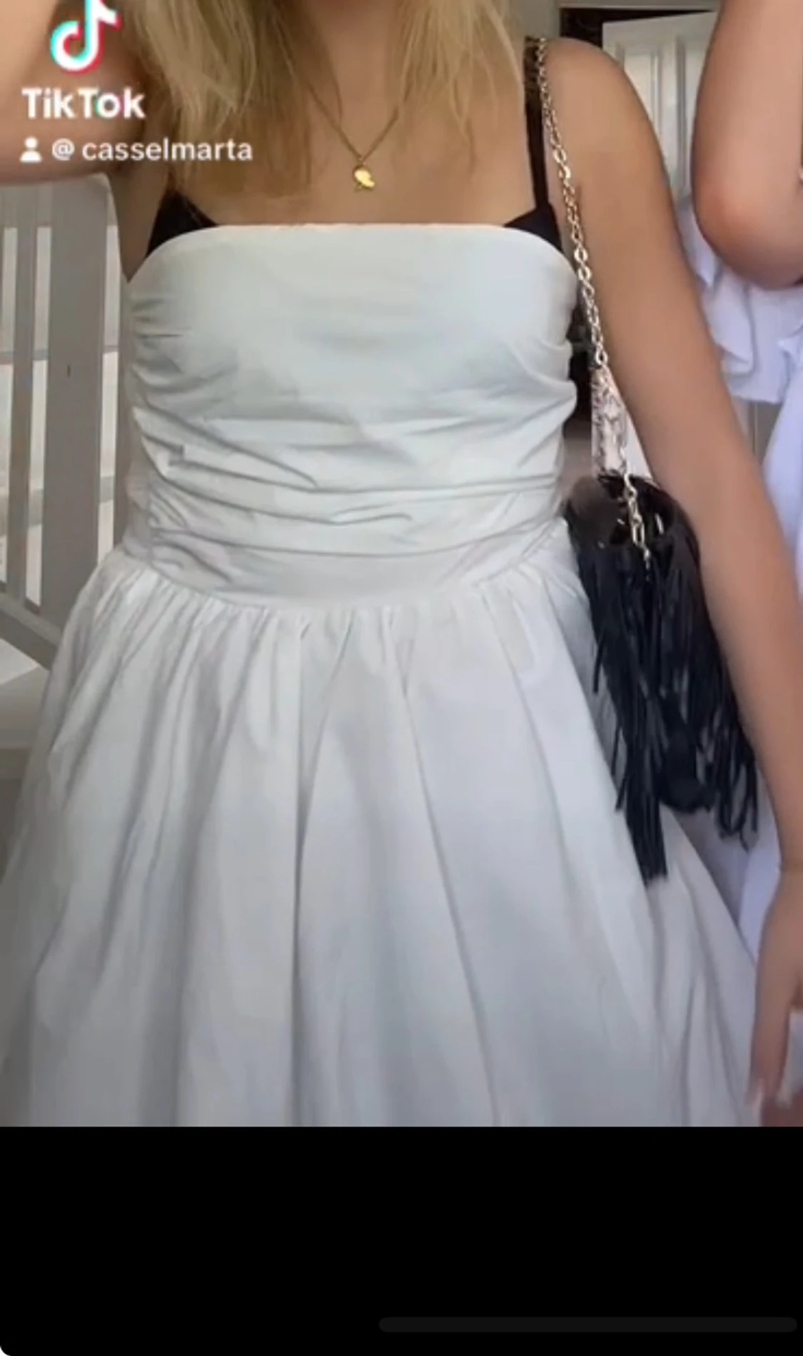 Vit bubblig kortklänning - 2