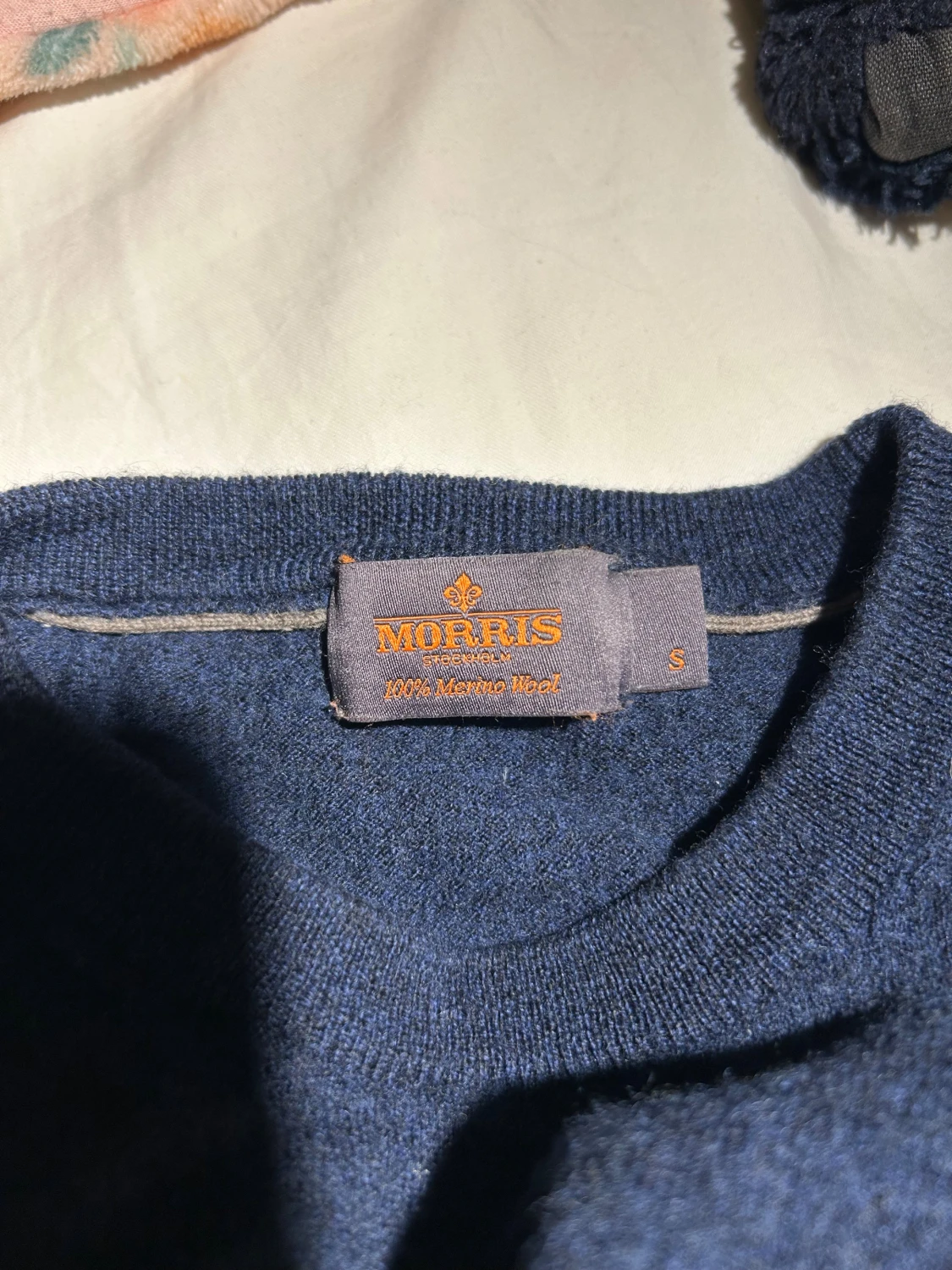 Mörkblå stickad tröja från Morris - 3
