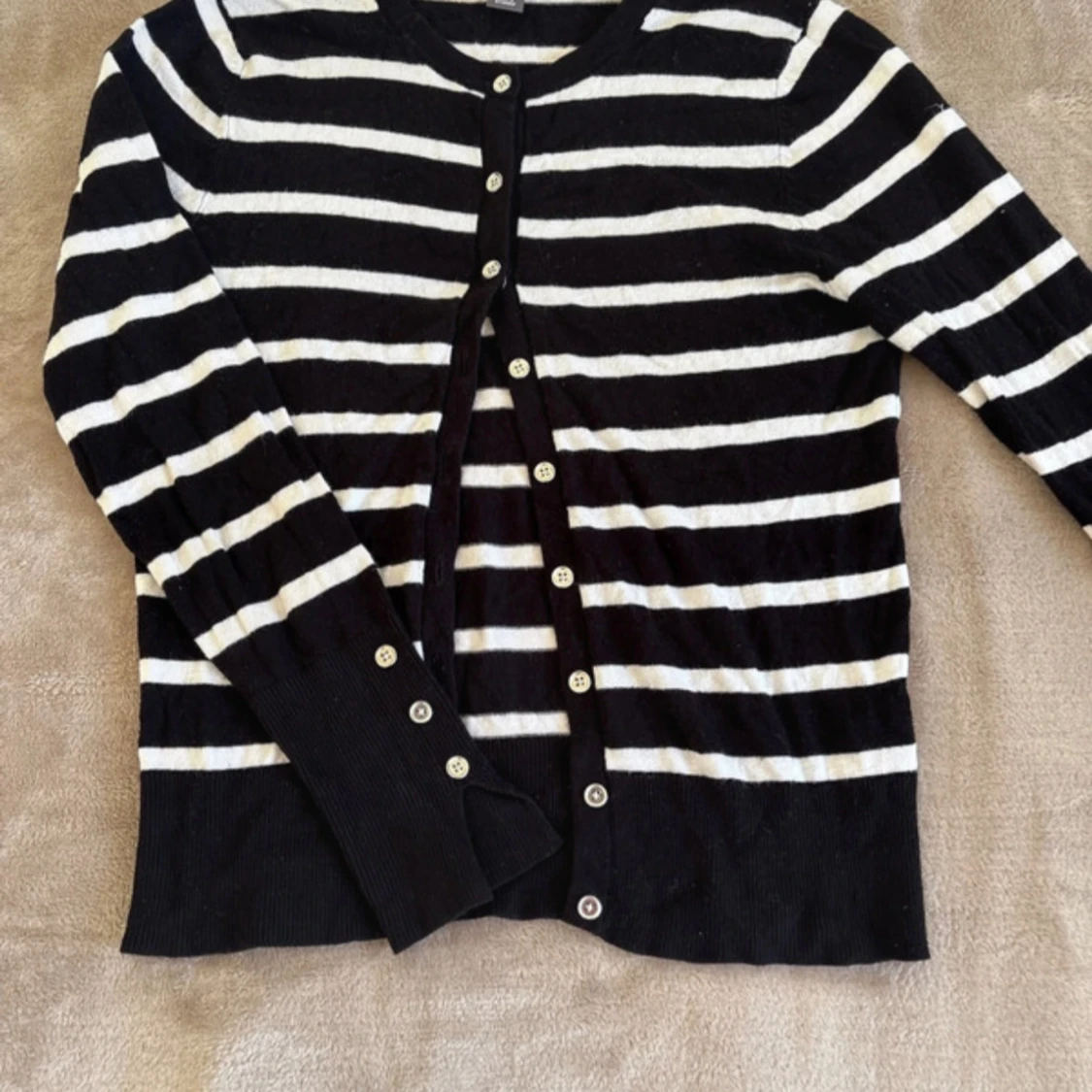 Svartvit randig kofta från Primark XS - 1