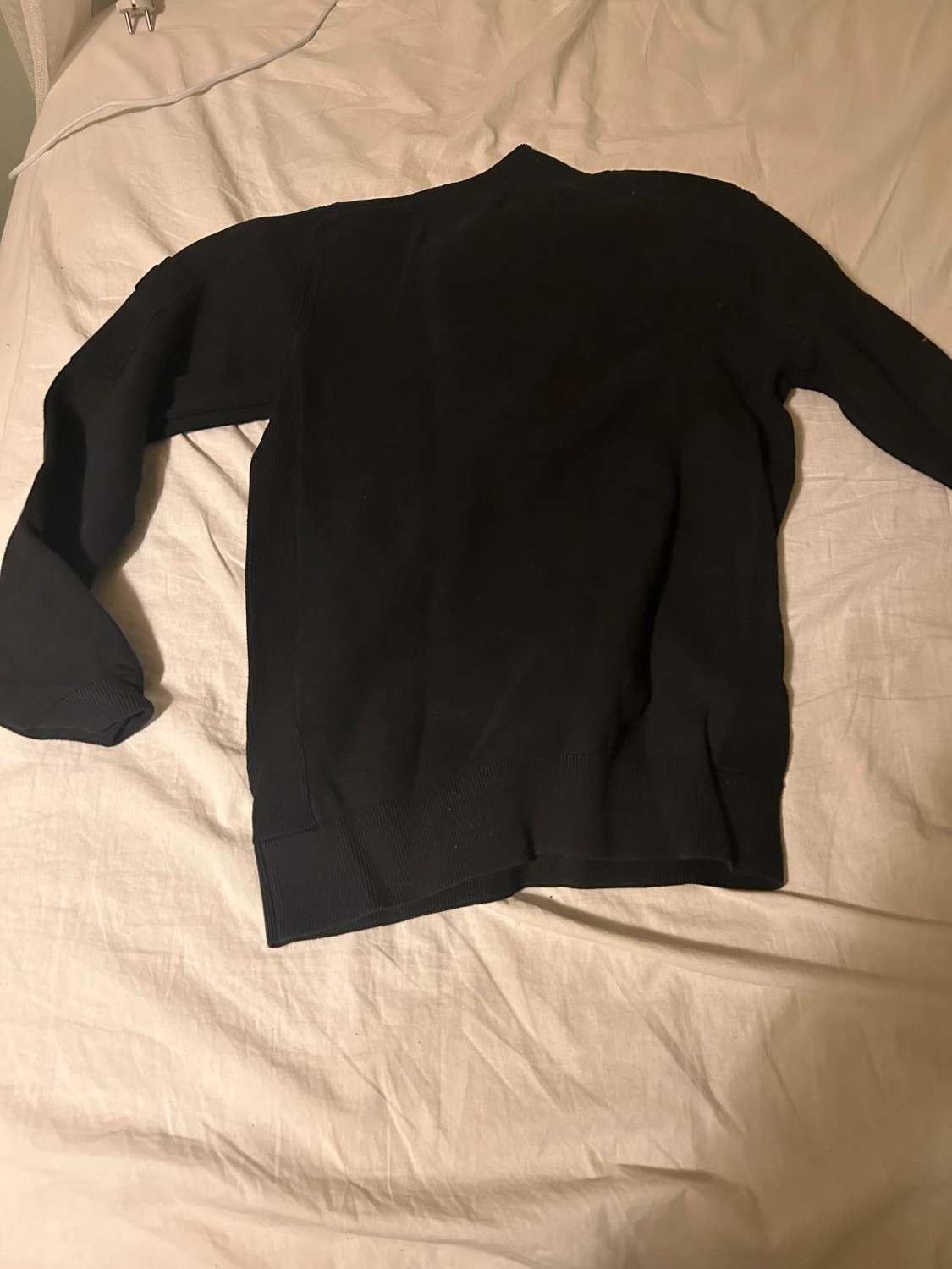 Svart stickad half zip-tröja Indicode - 2