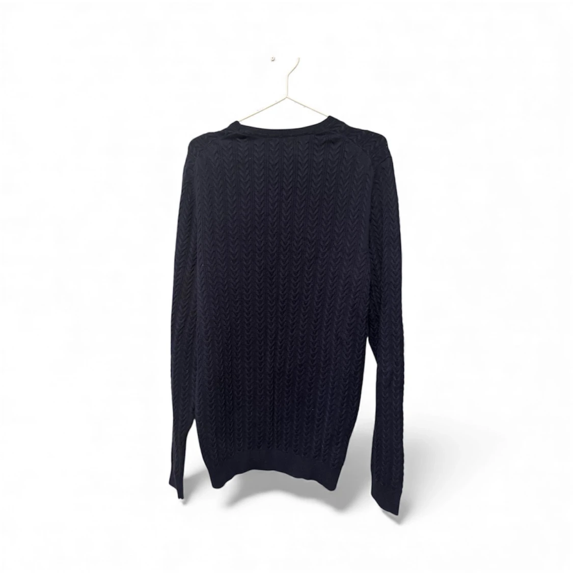 Mörkblå stickad tröja Massimo Dutti - 1