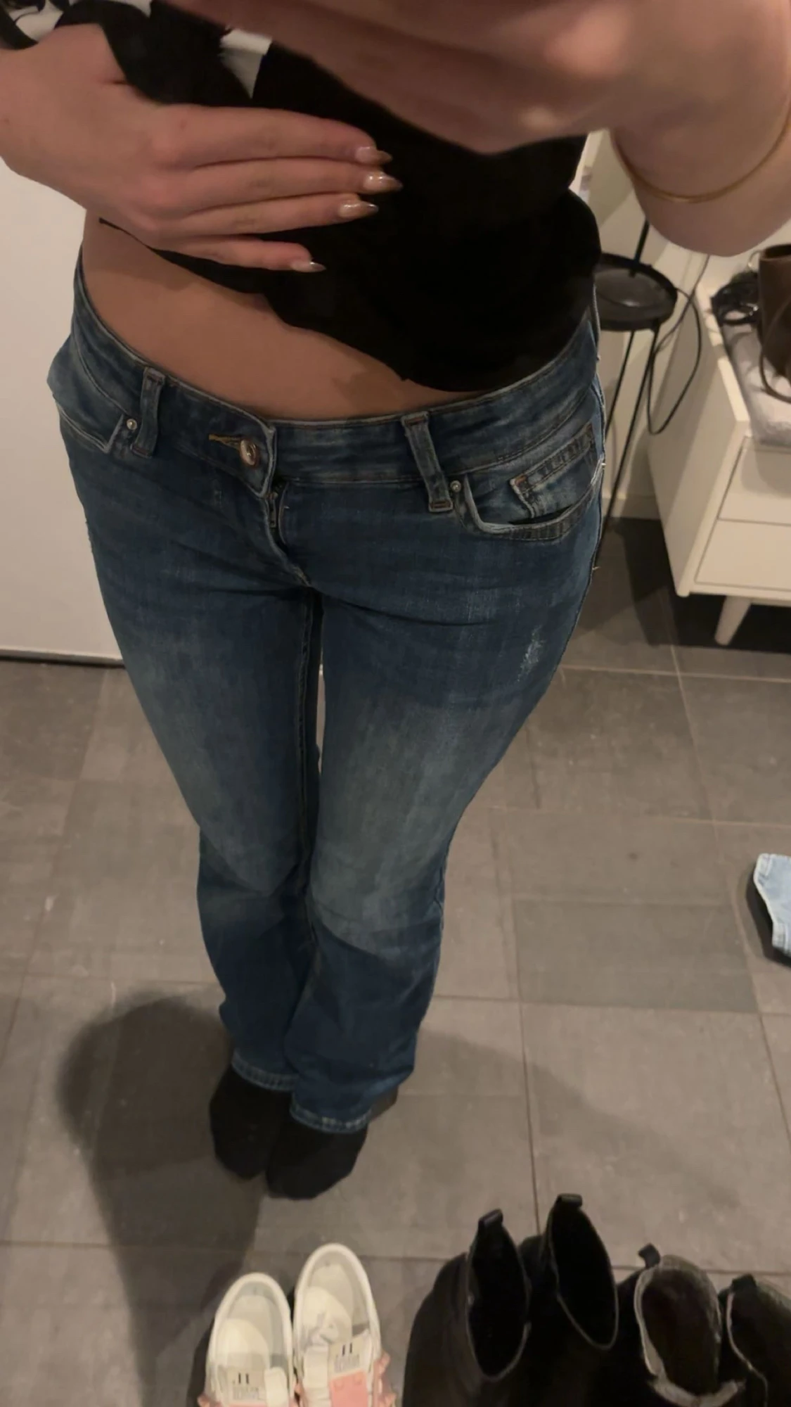 Blå bootcut jeans från Only