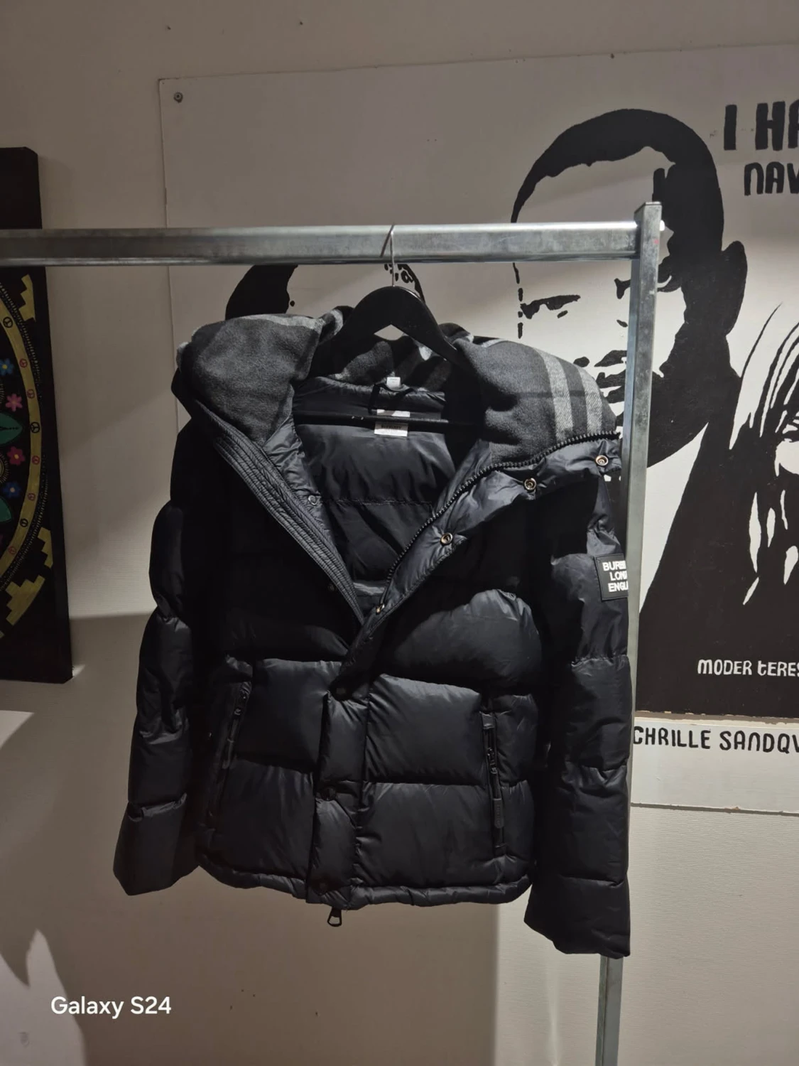 Svart pufferjacka från Burberry