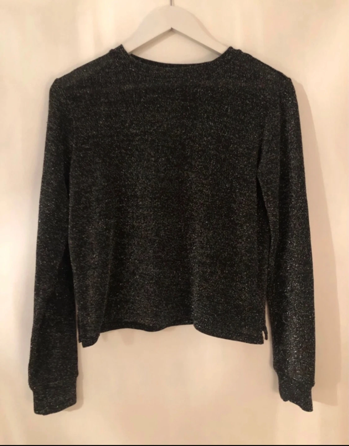 Glittrig svart långärmad topp H&M Divided - 2