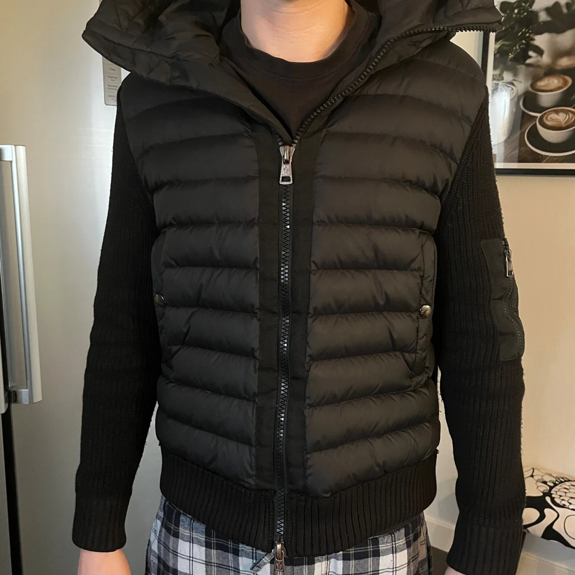 Svart Moncler cardigan med huva - 4