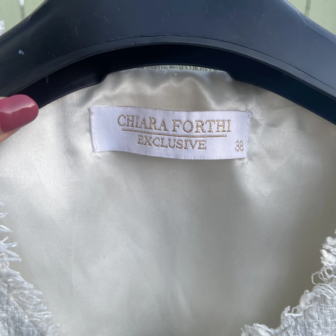 Vit ärmlös kortklänning med knappar - 4