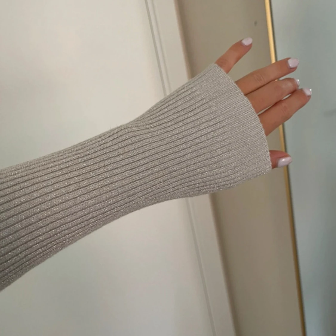 Beige ribbad tröja från Kappahl - 1