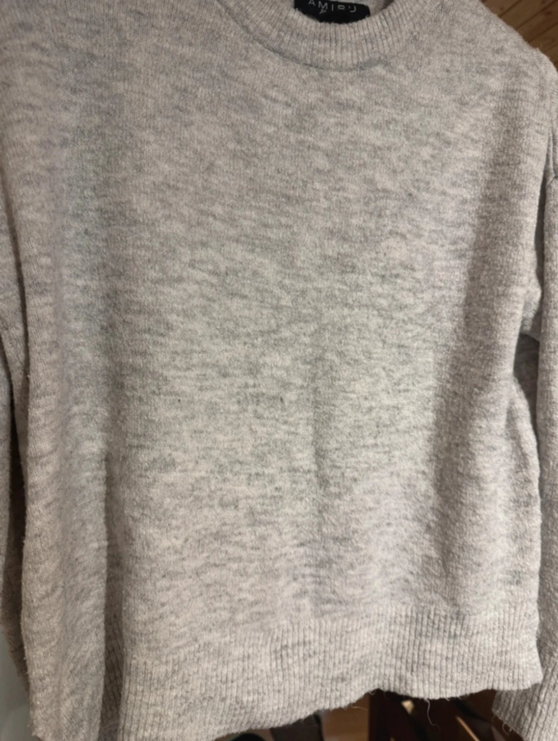 Ljusgrå stickad tröja  - 2