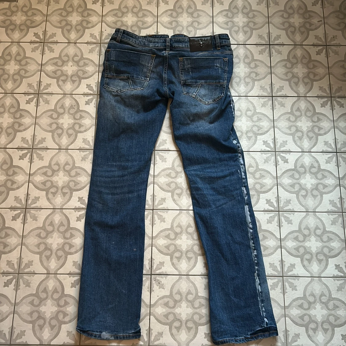 Rock Rebel blå slitna jeans W30 L32 - 3