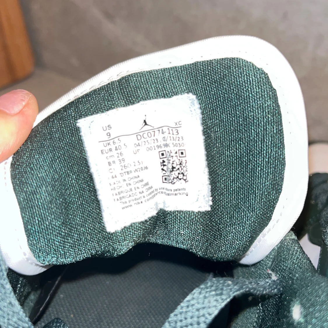 Nike Air Jordan 1 Low vit/grön - 3