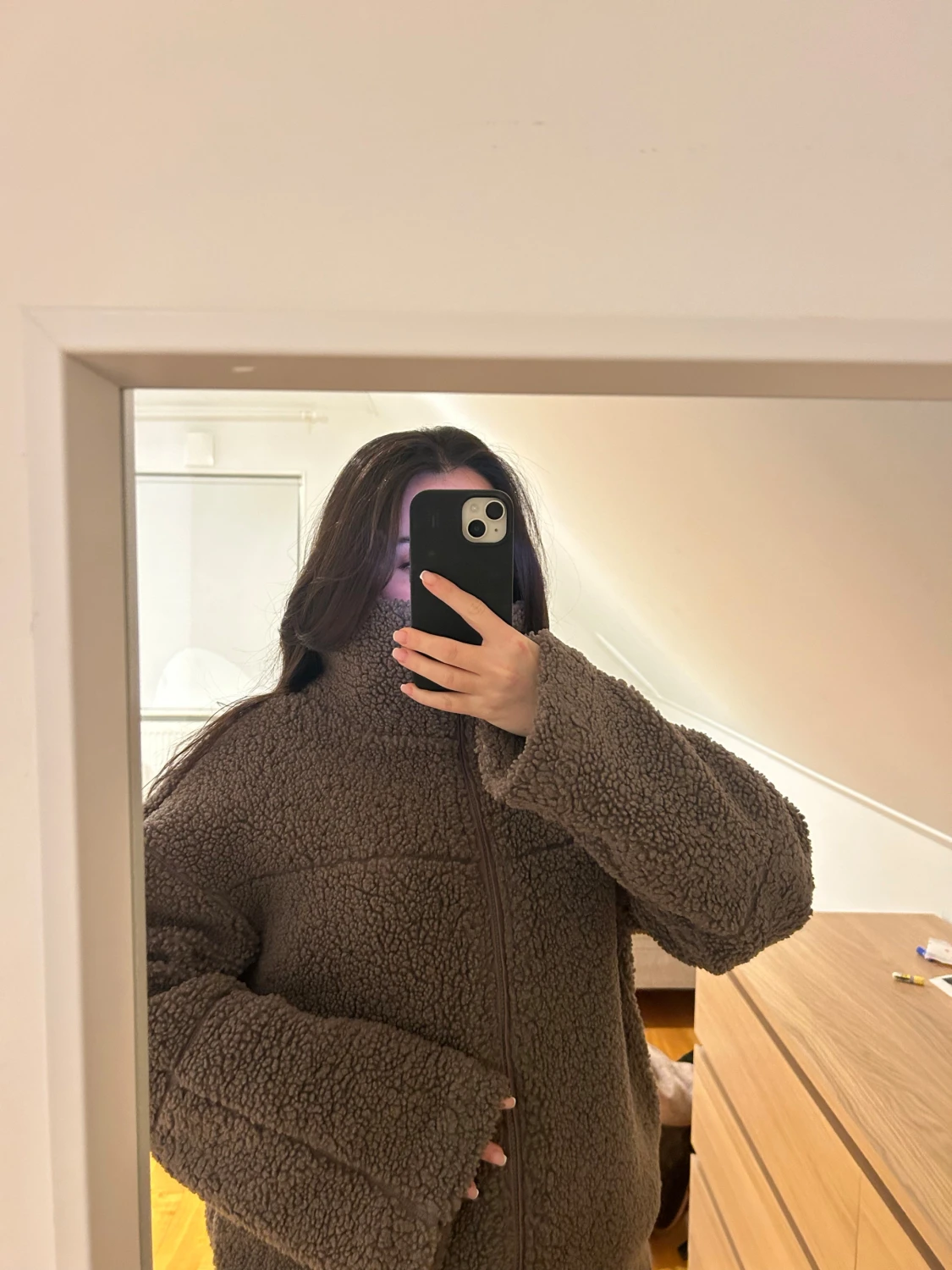 Brun teddyjacka  - 1