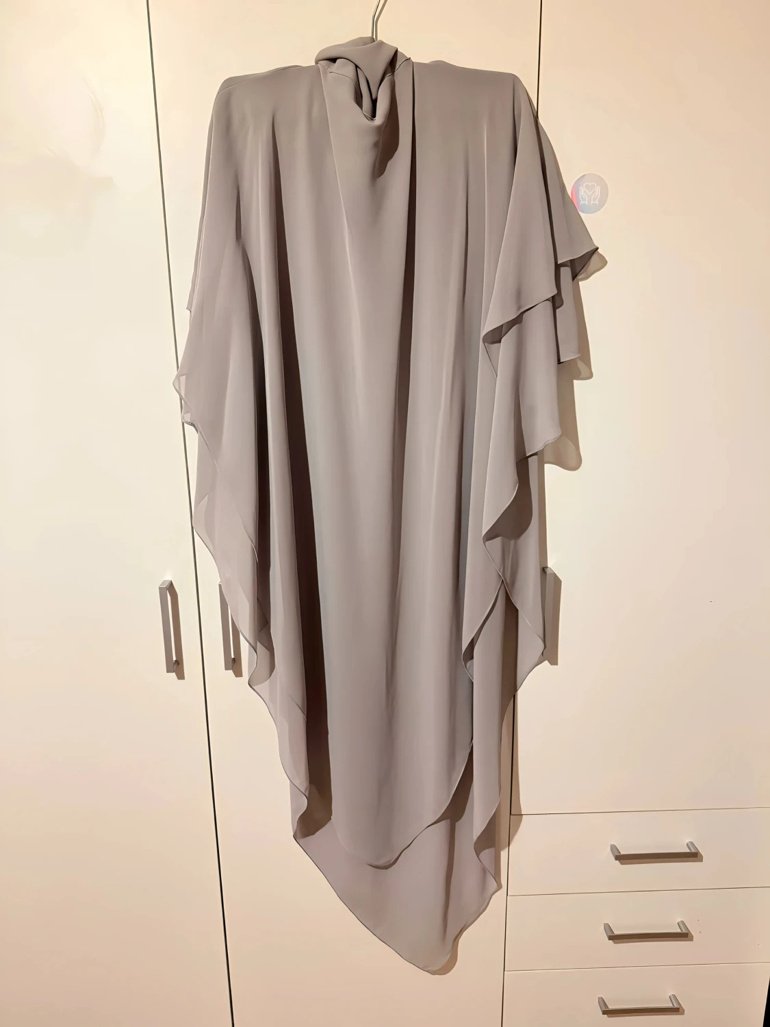 Ljus grå Khimar - 3