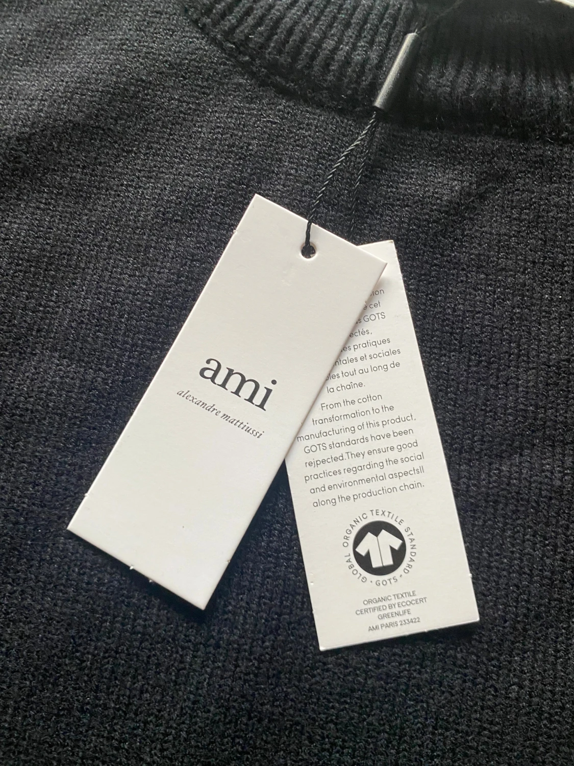 Svart stickad tröja från  Ami Paris - 4