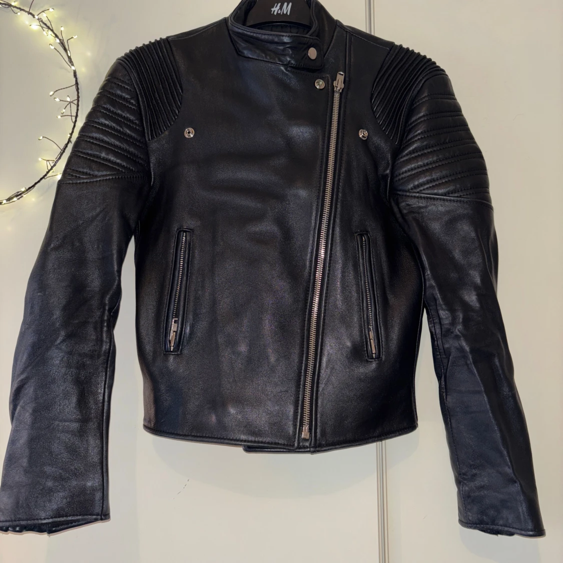 Svart skinnjacka LXLS med dragkedja