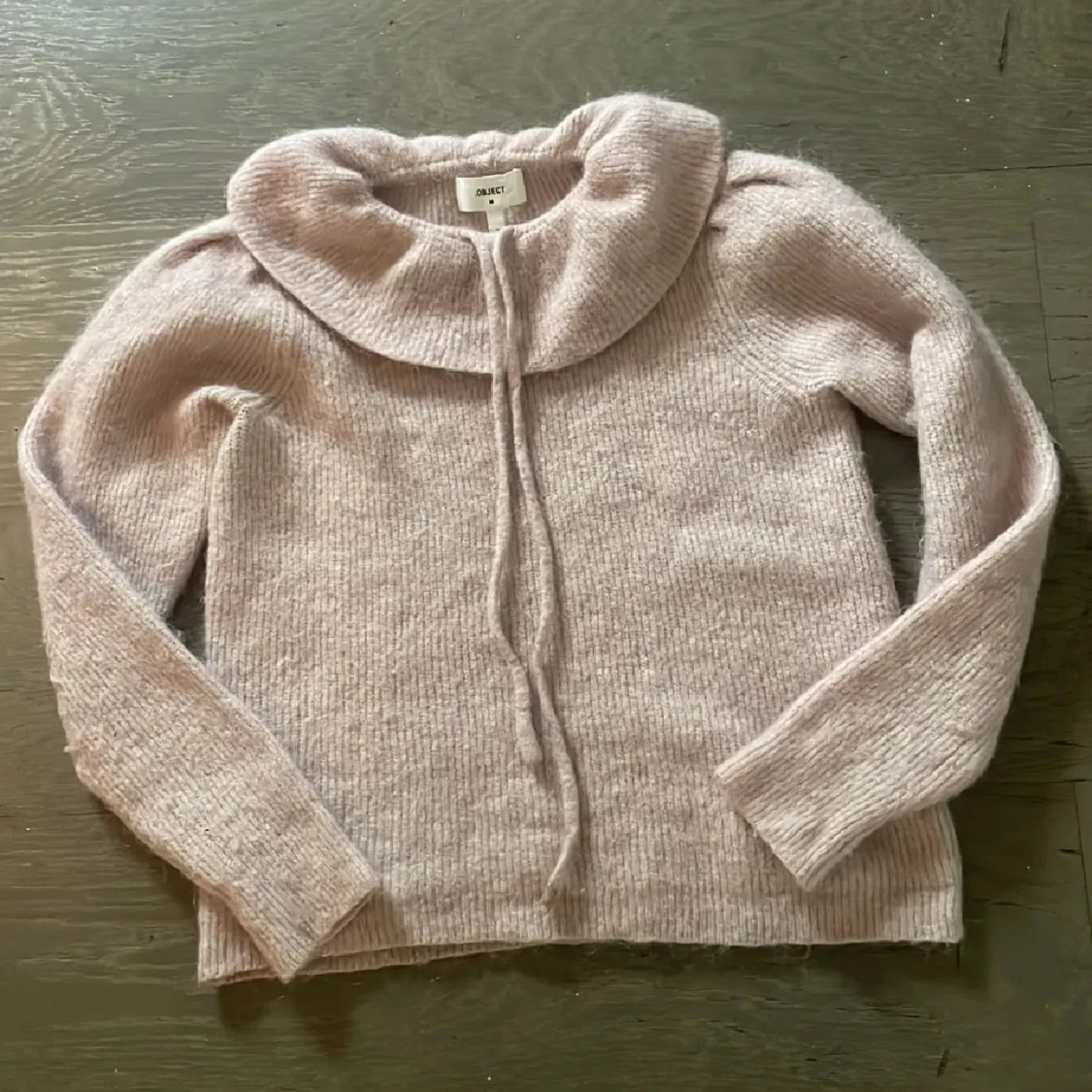 Ljusrosa stickad kofta från Object