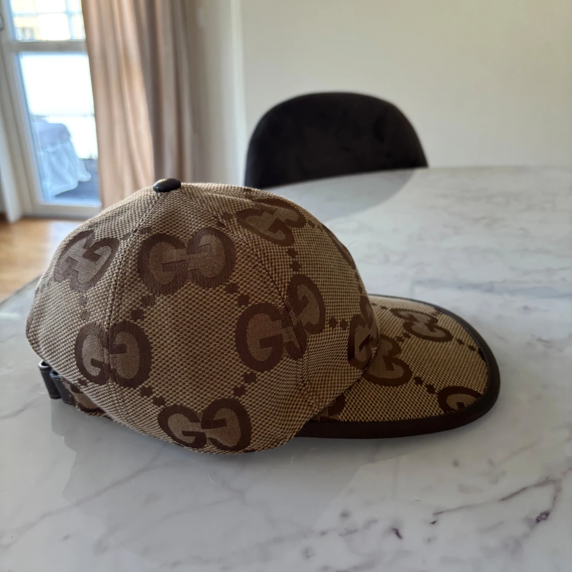 Beige Gucci Jumbo Cap - 3