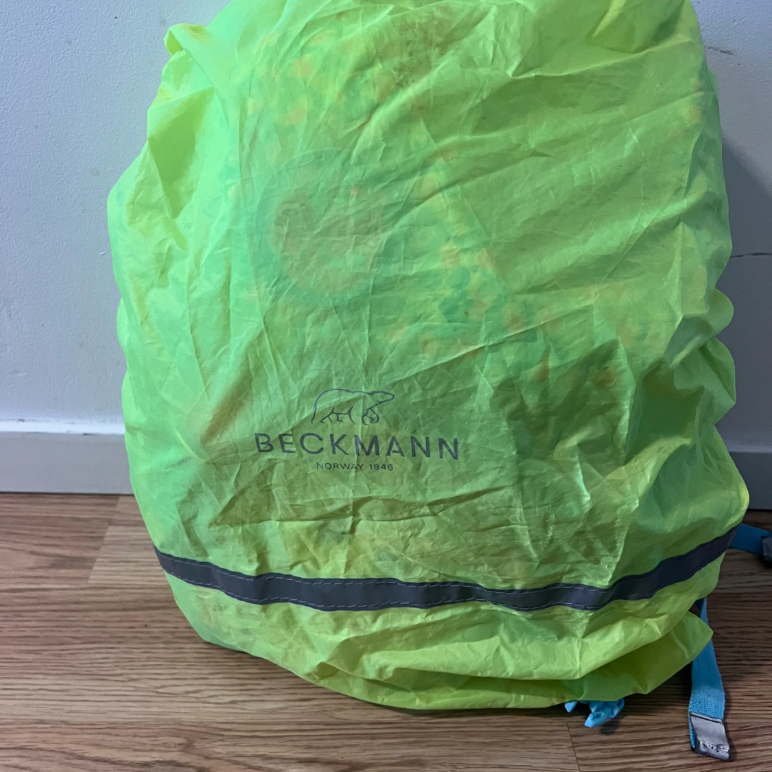 Pastellblå Beckmann ryggsäck med kattmotiv - 3