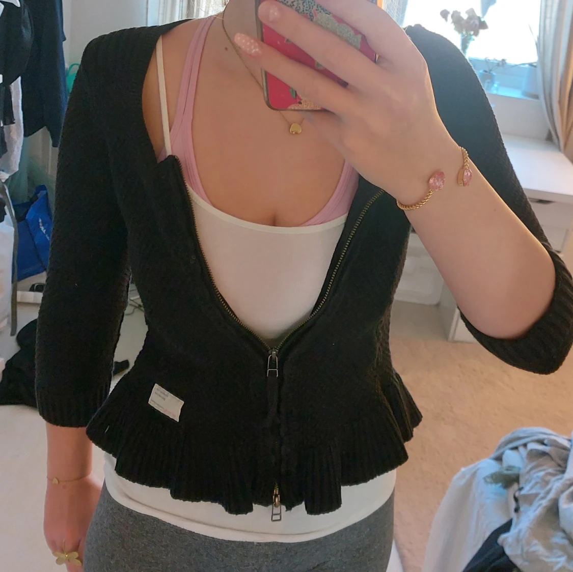 Svart stickad Odd Molly kofta - 1