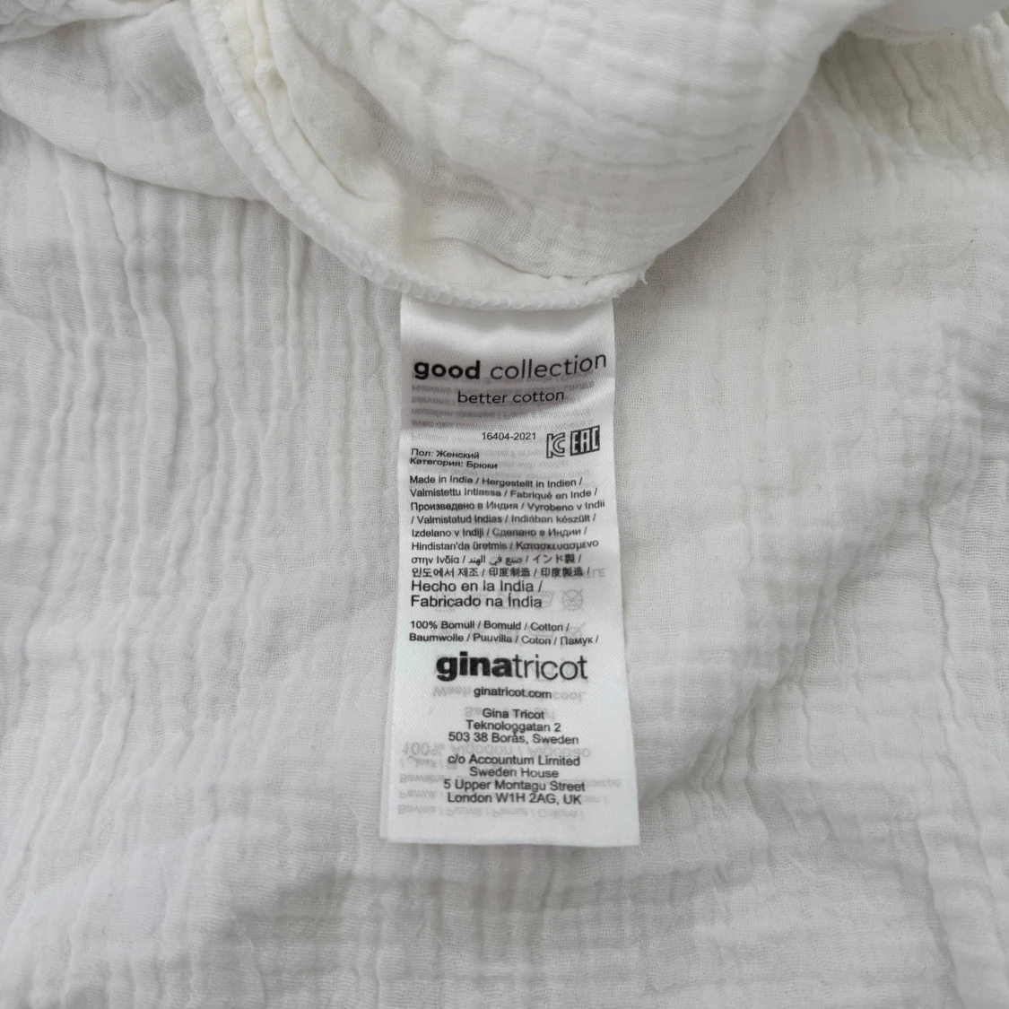 Vita linnebyxor från Gina Tricot strl 36 - 2