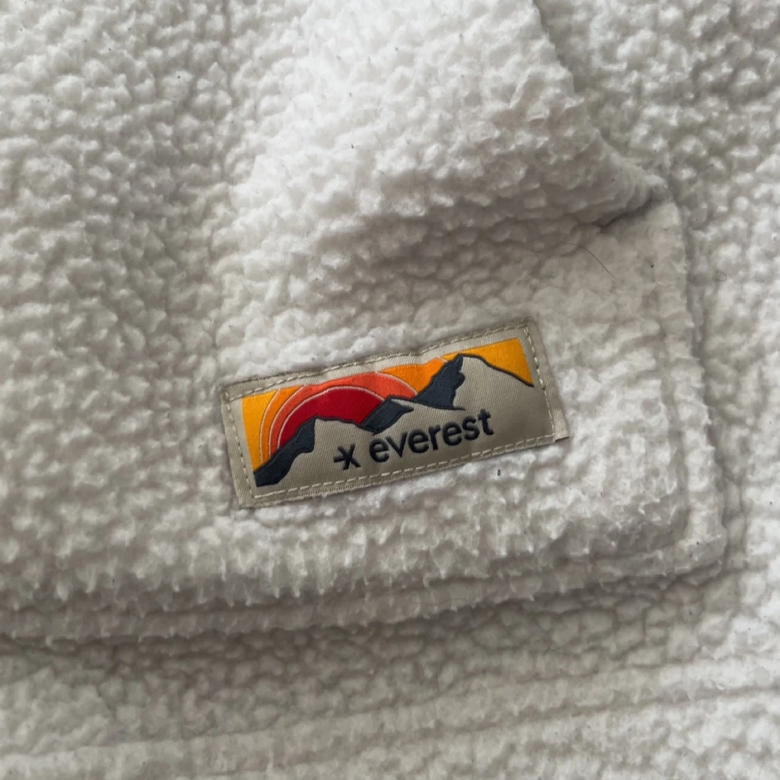 Vit teddy/fleece hoodie från Everest - 3