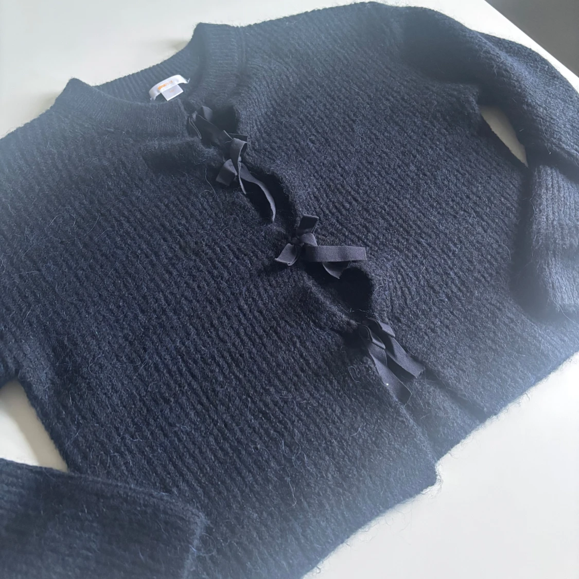 Marinblå kofta med knyt från Gina Tricot Young - 1