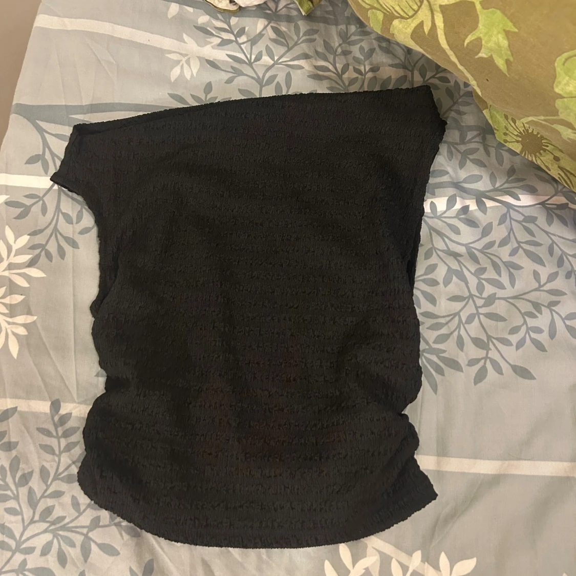 Svart bandeau tubtopp i smock