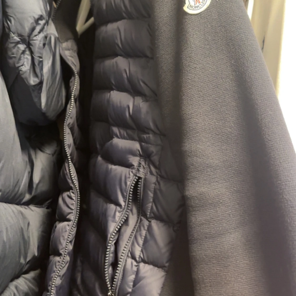 Mörkblå Moncler cardigan jacka