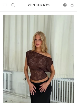 Brun spetsig oneshoulder topp Venderby’s - Superfin spetstopp som aldrig kommit till användning. Storlek xs/s, nypris var ca 600kr