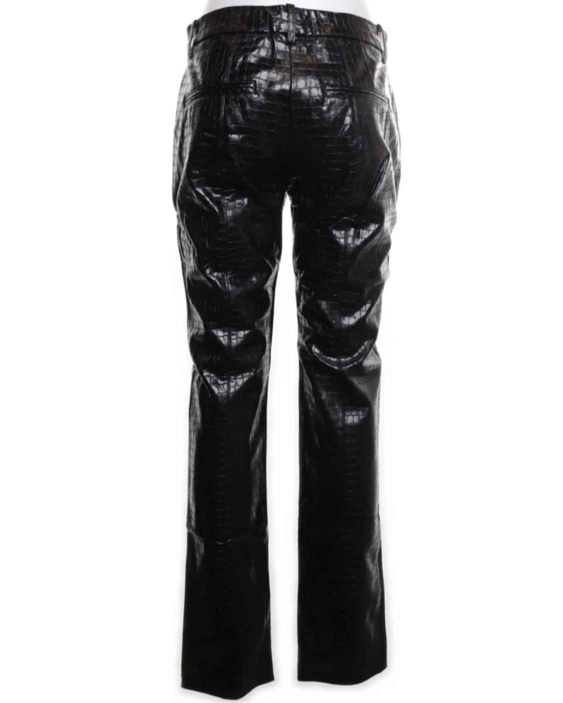 Svarta croco-byxor skin från Zara, S - 1