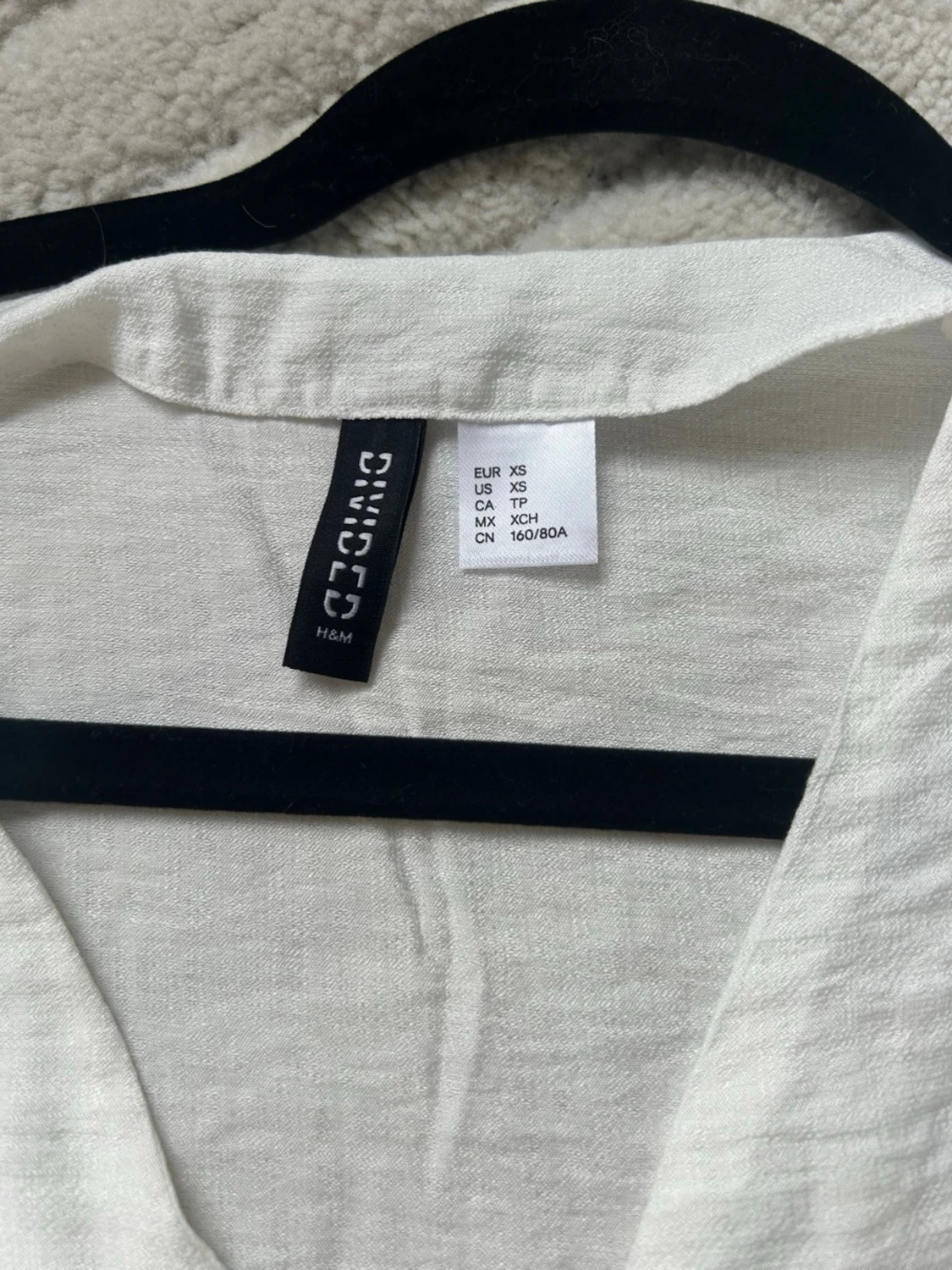 Vit kortärmad blus - 1