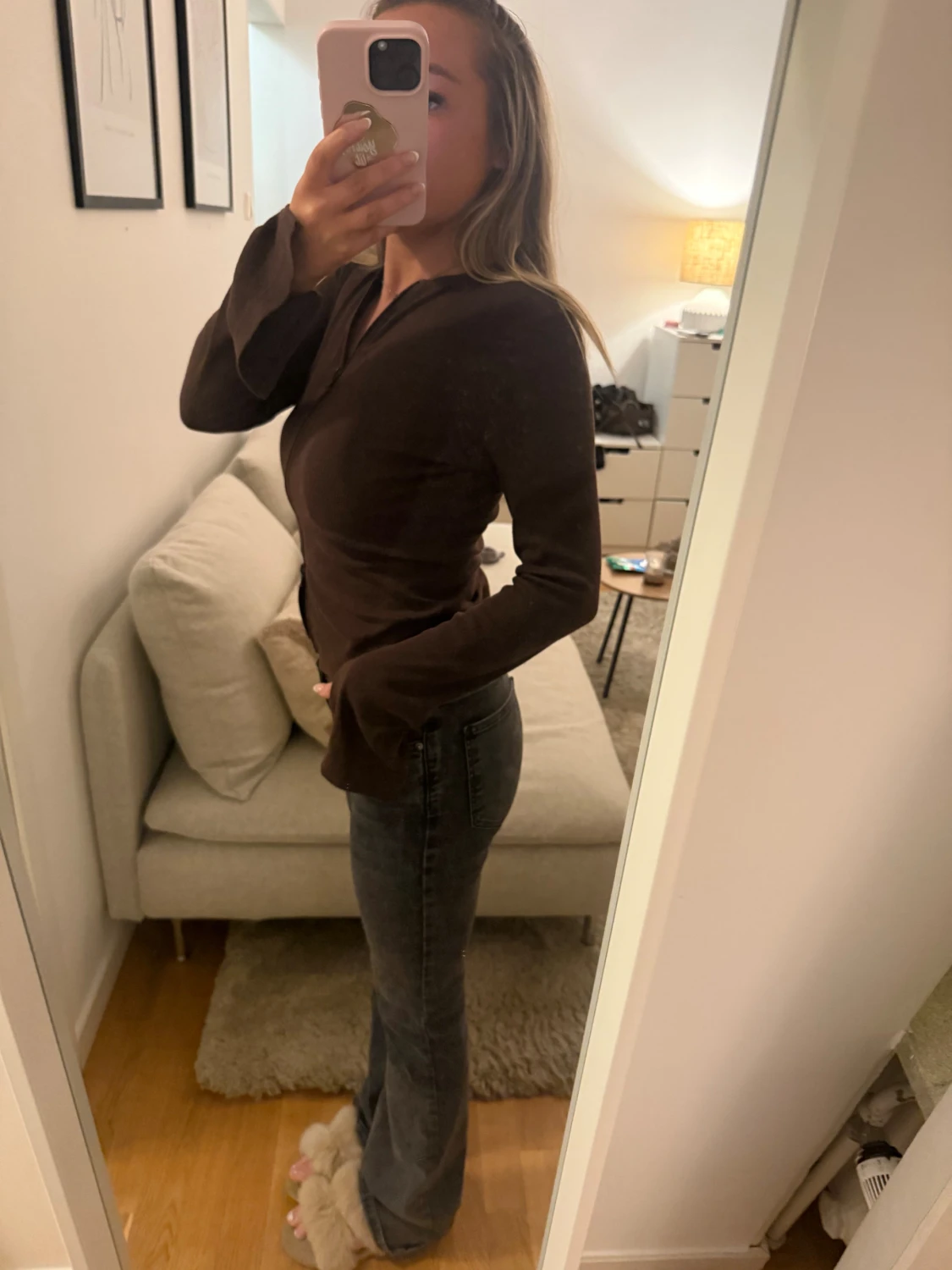 Brun kofta med dragkedja - 2