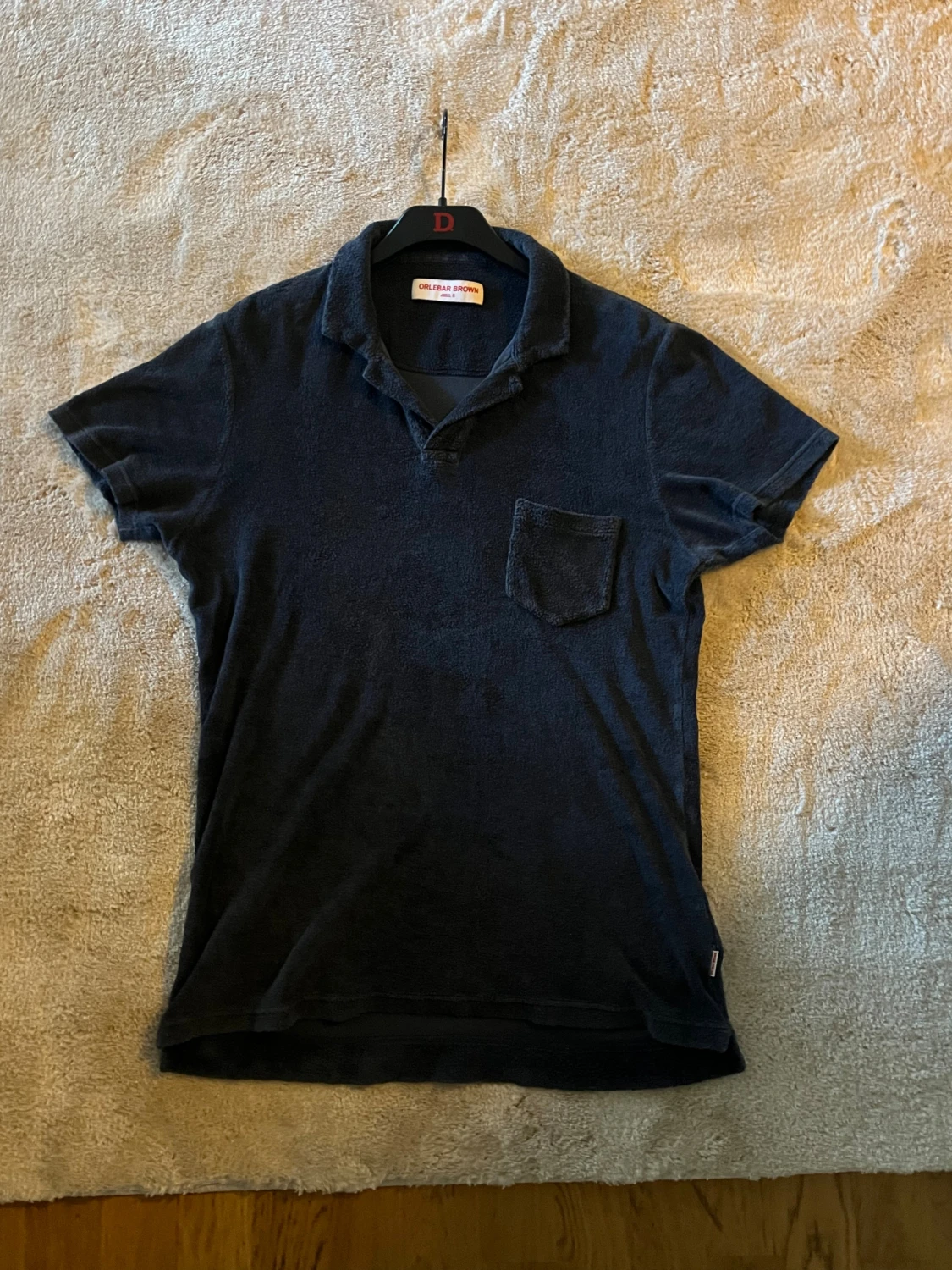 Mörkblå frotté polotopp Orlebar Brown