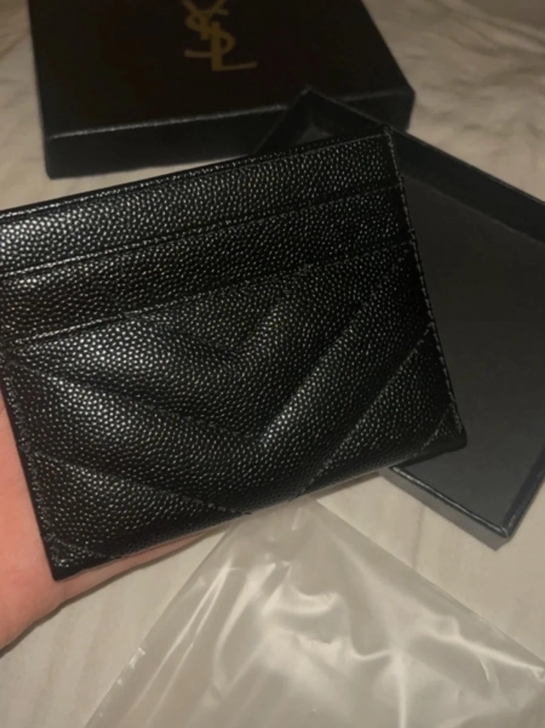 Svart YSL plånbok i skinn - 1