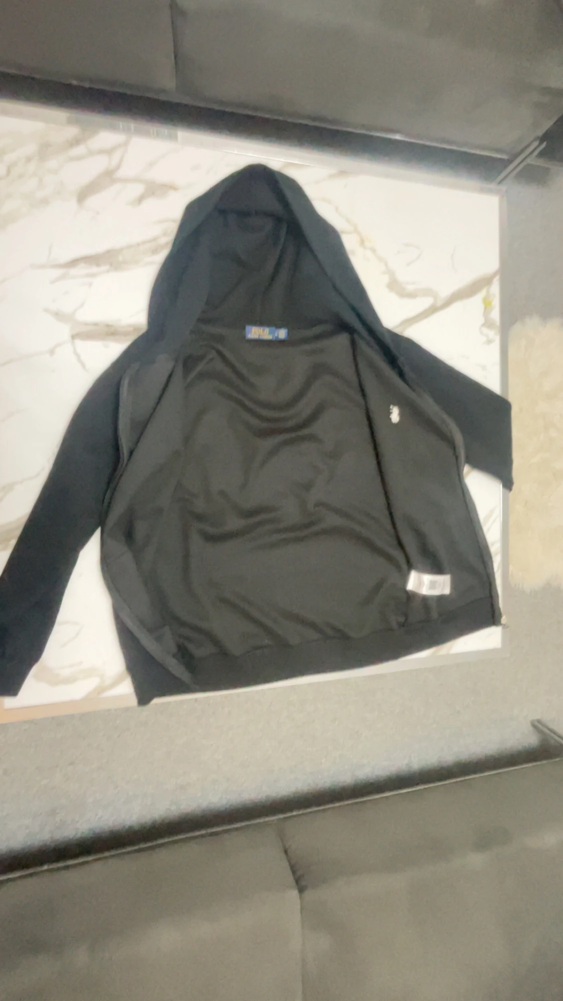 Svart zipper hoodie från Ralph lauren  - 3