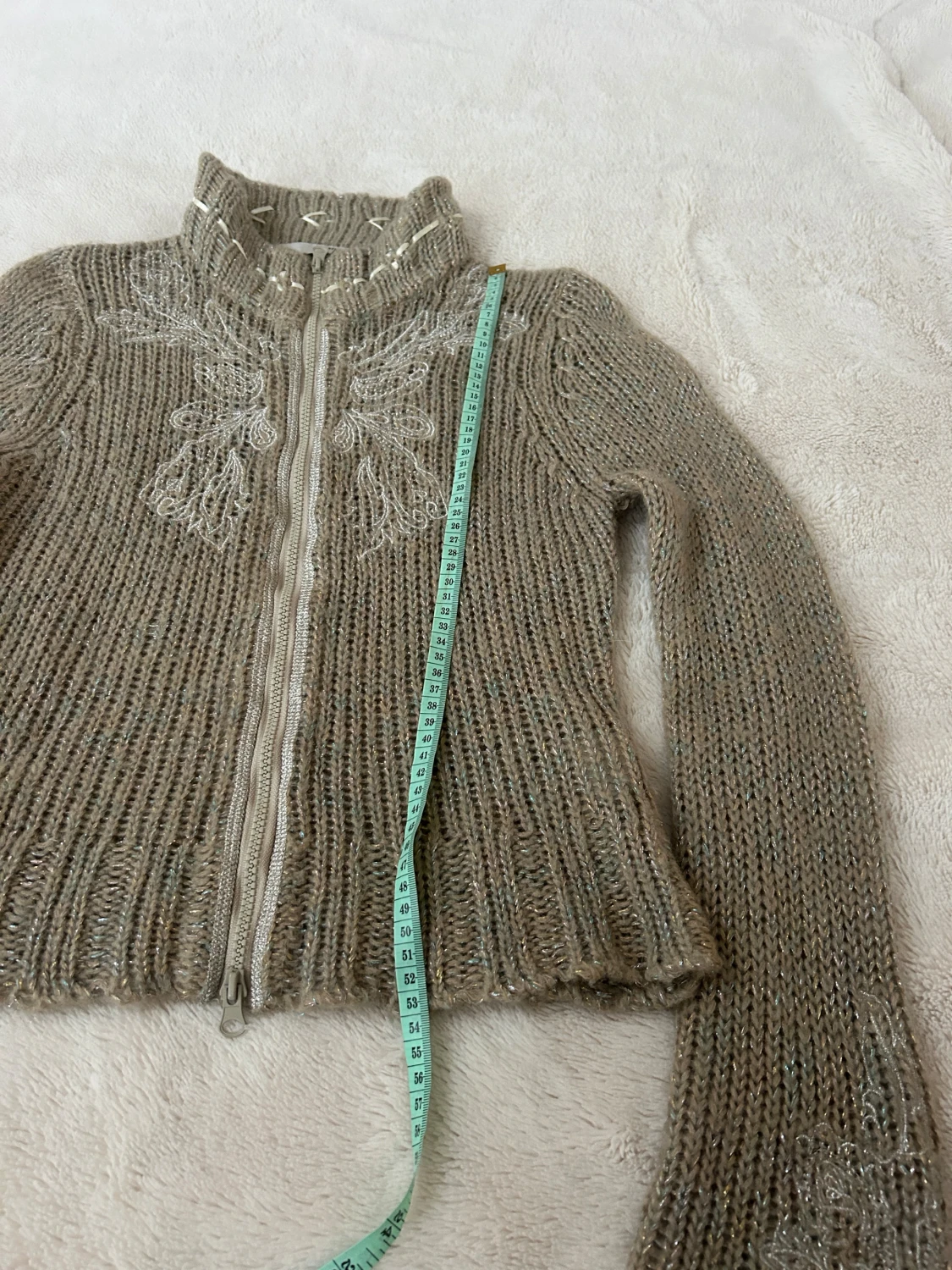 Stickad kofta i mohair-mix  - 4