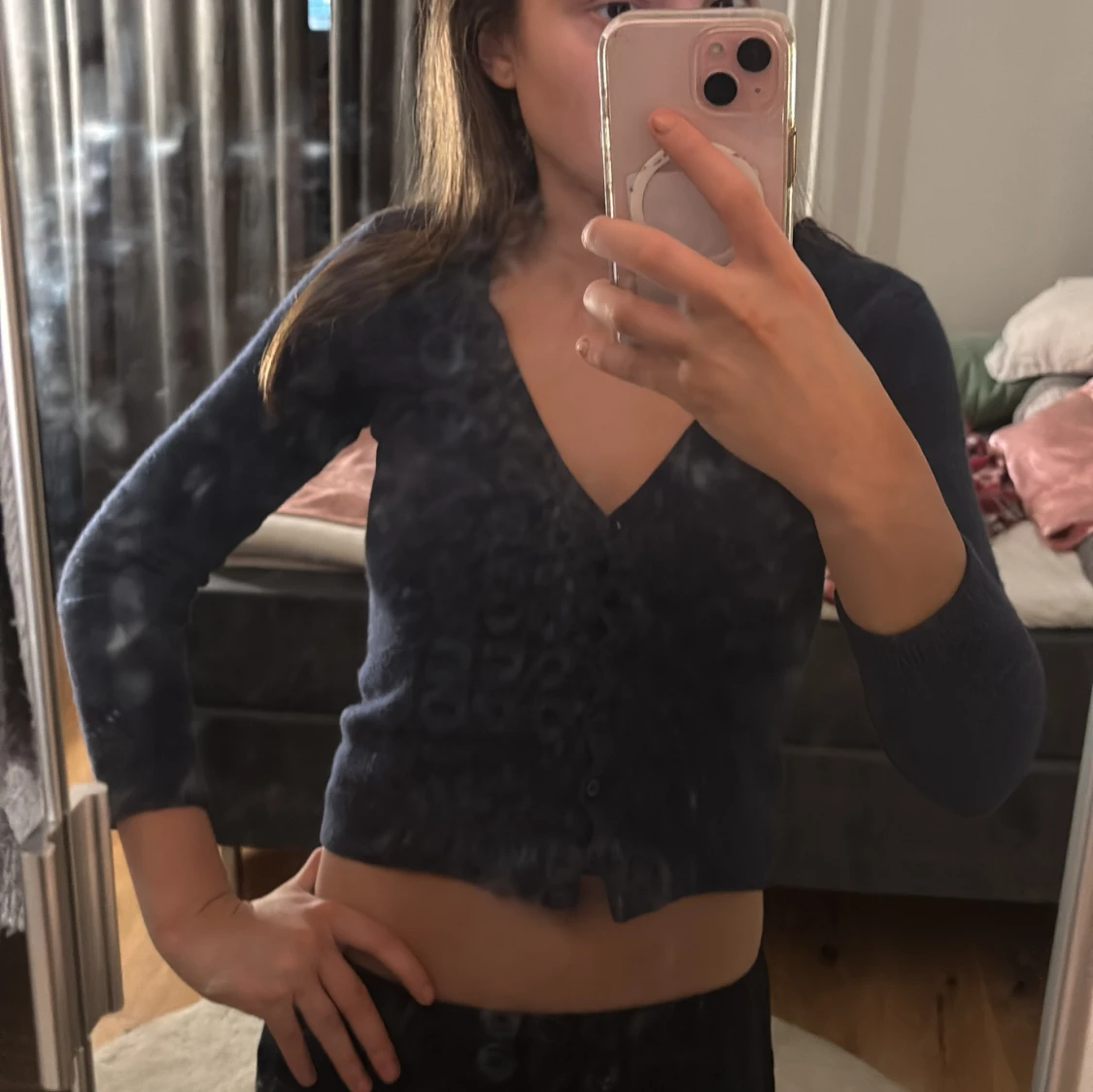 Trekvartsärmad kashmerekofta - 2