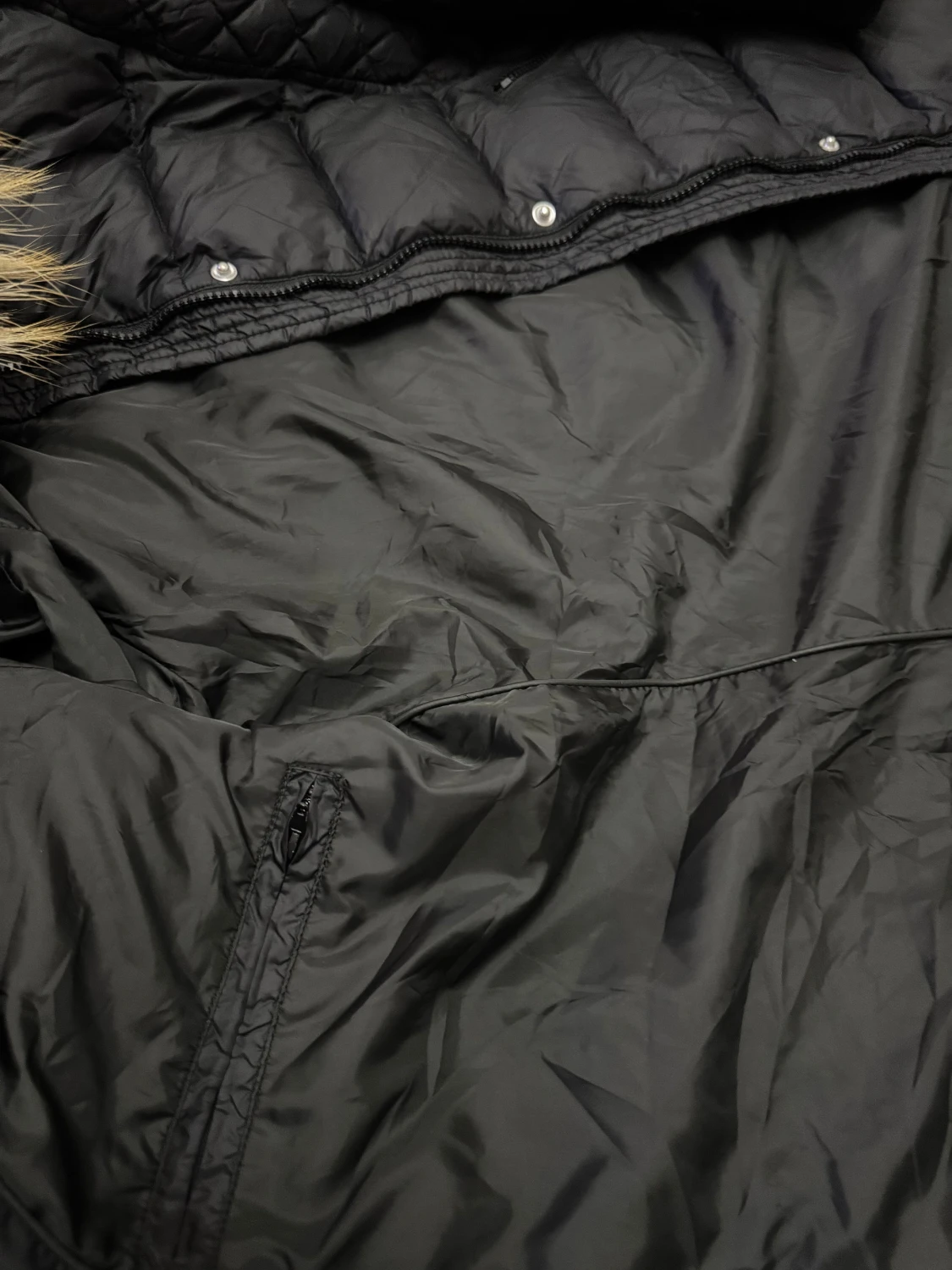 Svart lång dunjacka Rockandblue - 6