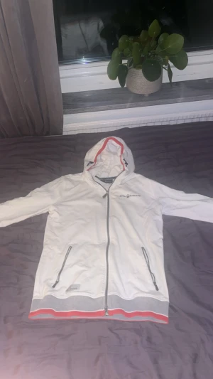 Sail racing tröja - Sail racing, vit med gråa och oranga detaljer 