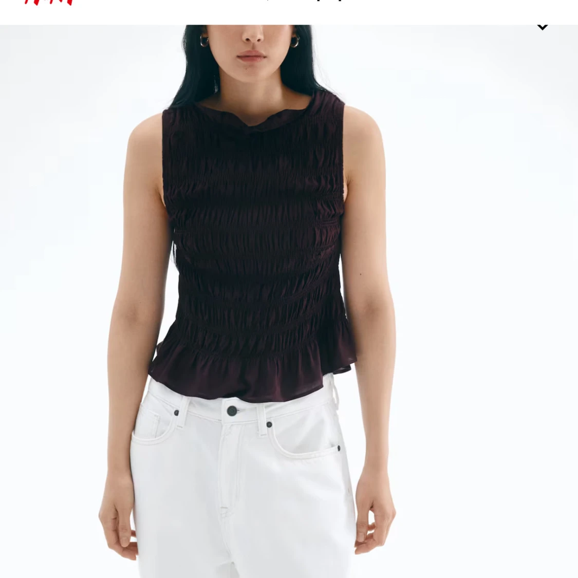 svart ärmlös blus från H&M - 1