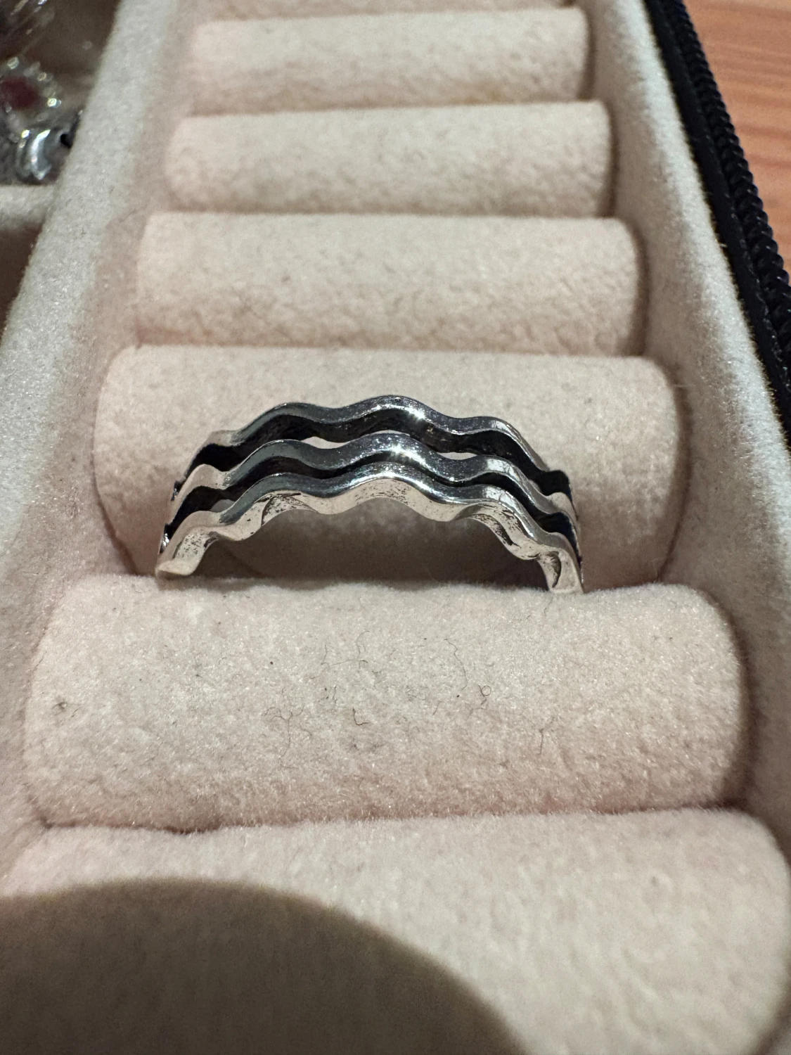 Vågformad silverring - 1