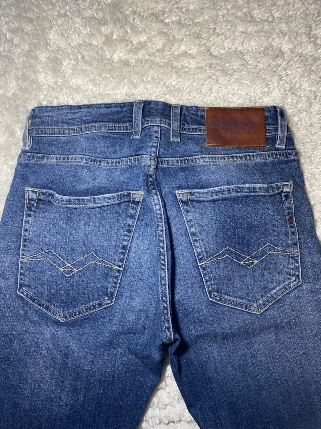 Mörkblå Replay Grover jeans - 3