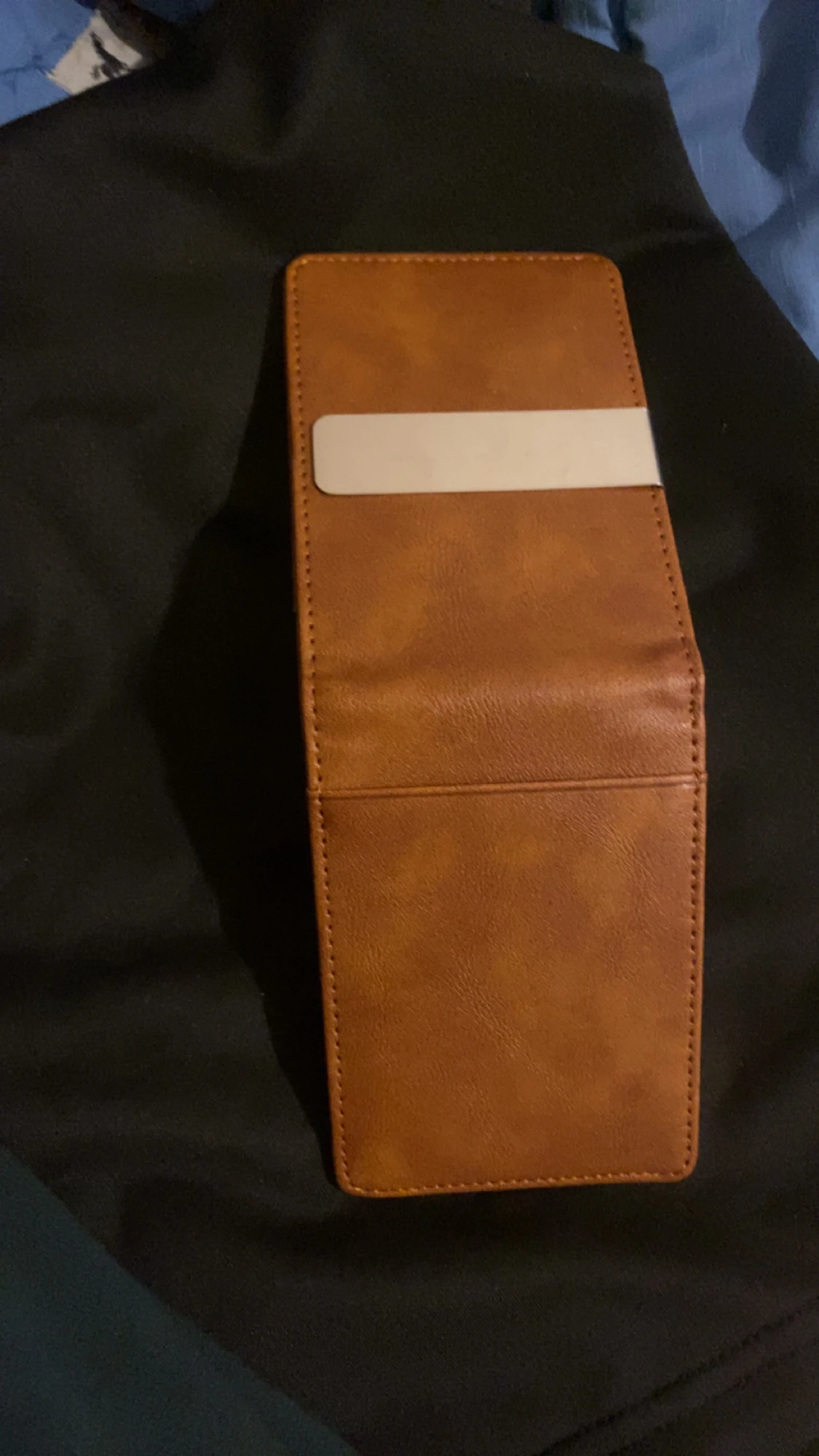 Brun plånbok med metallklämma - 2