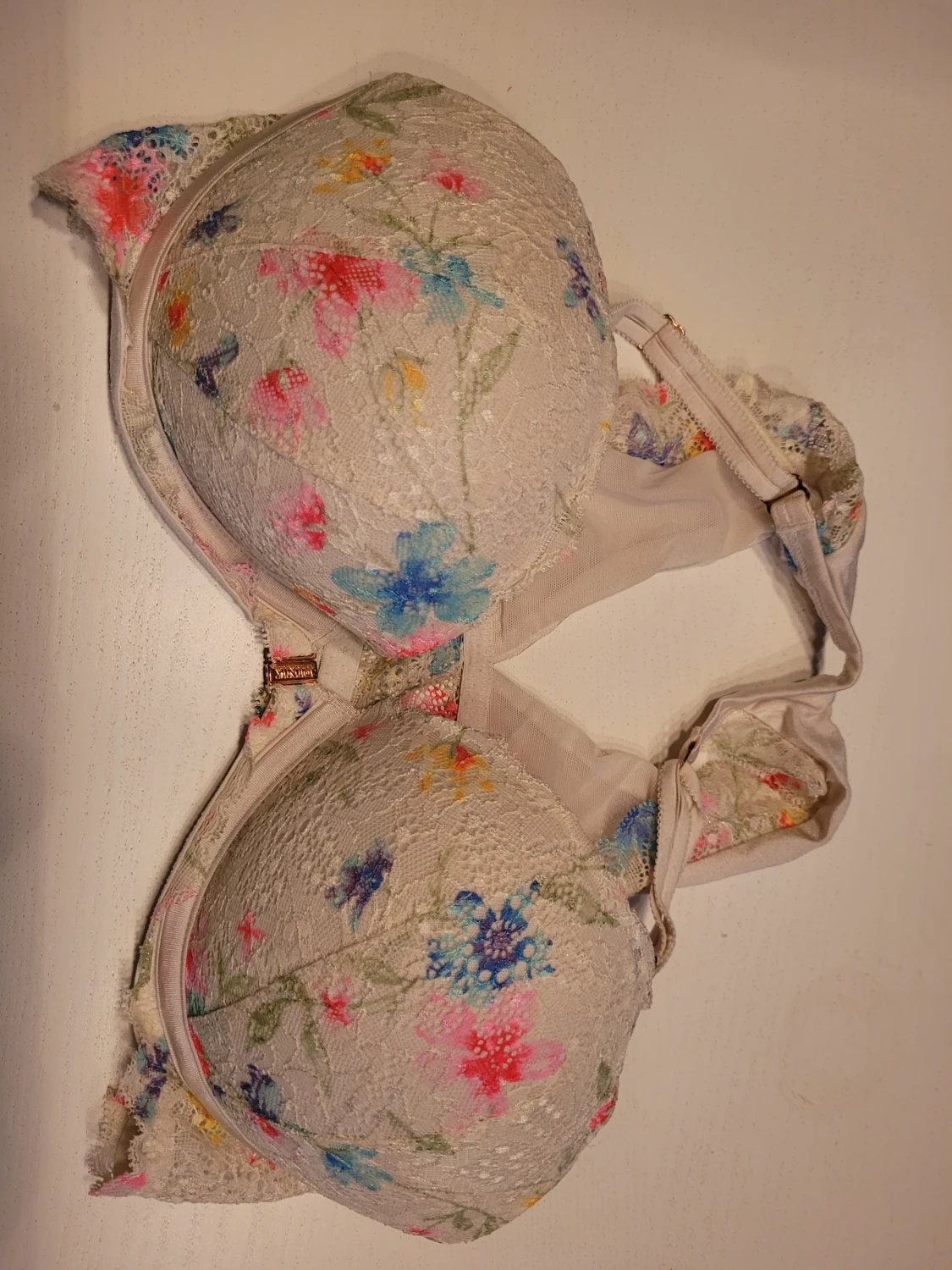 Blommig spets-bh i ljusa färger - 6